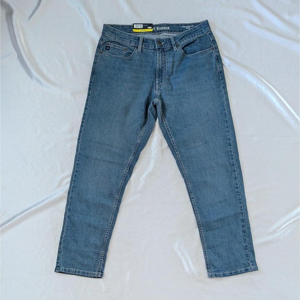New Scott Barber Men's 5-Pocket‎ Stretch Denim Jeans Pants 32x29 - Picture 2 of 4